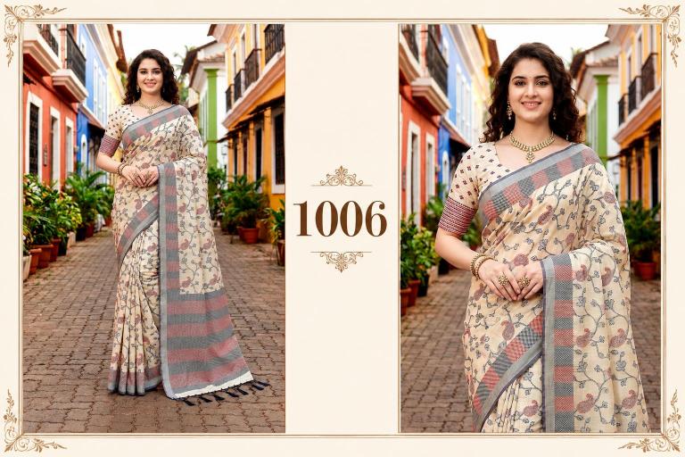Bunawat - Ruchi Cotton Sangam Prints Cotton Woven Work Traditional Saree