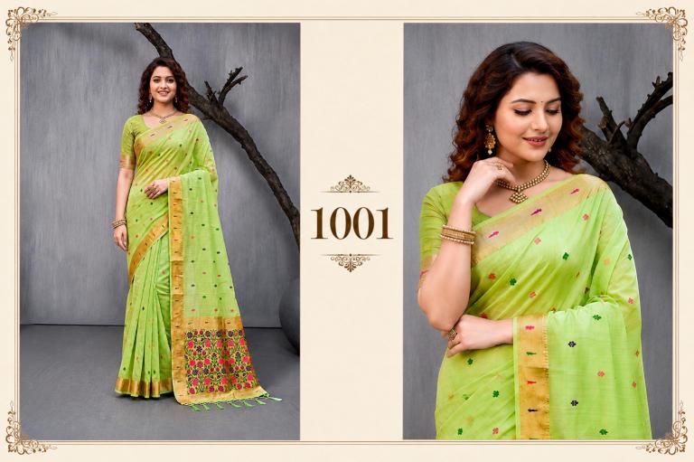 Bunawat - Rudrani Sangam Prints Cotton Woven Work Traditional Saree