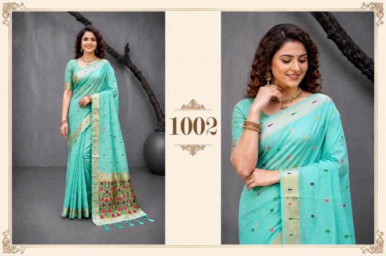 Bunawat - Rudrani Sangam Prints Cotton Woven Work Traditional Saree