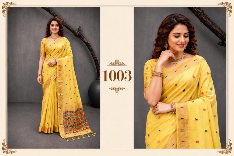 Bunawat - Rudrani Sangam Prints Cotton Woven Work Traditional Saree