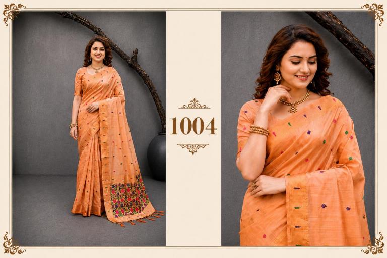 Bunawat - Rudrani Sangam Prints Cotton Woven Work Traditional Saree