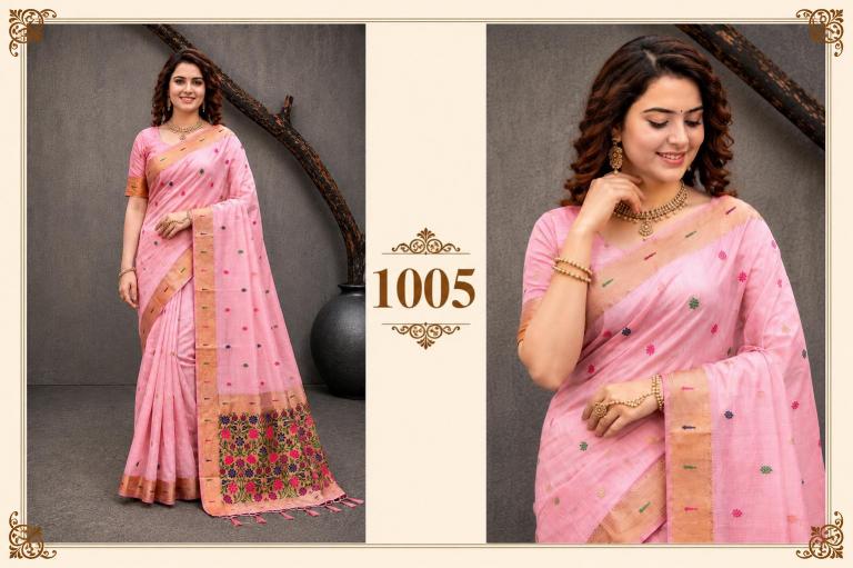 Bunawat - Rudrani Sangam Prints Cotton Woven Work Traditional Saree