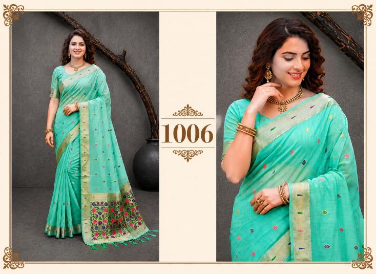Bunawat - Rudrani Sangam Prints Cotton Woven Work Traditional Saree
