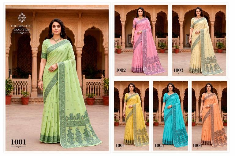 Bunawat - Urvi Cotton Sangam Prints Cotton Woven Work Traditional Saree