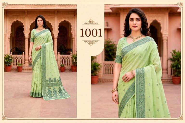 Bunawat - Urvi Cotton Sangam Prints Cotton Woven Work Traditional Saree