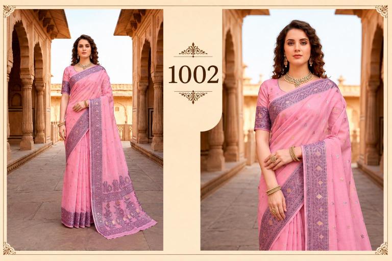Bunawat - Urvi Cotton Sangam Prints Cotton Woven Work Traditional Saree