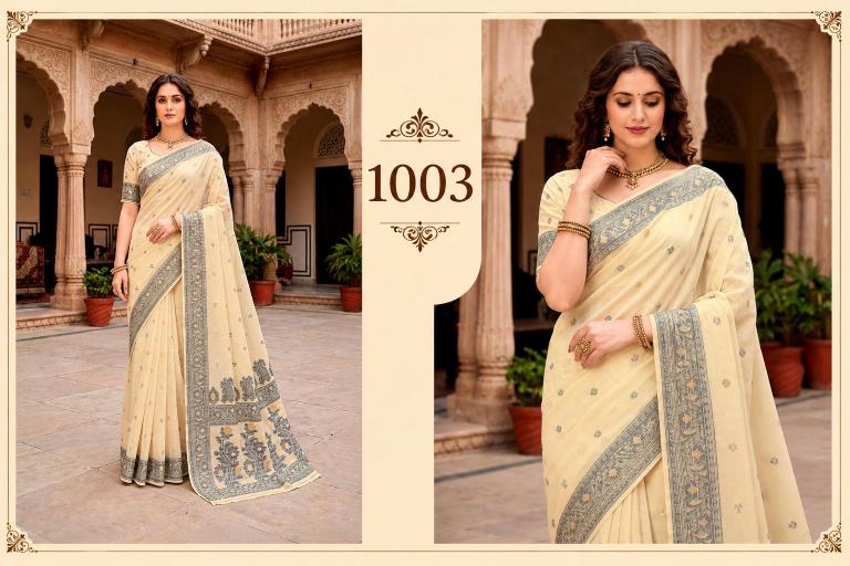 Bunawat - Urvi Cotton Sangam Prints Cotton Woven Work Traditional Saree