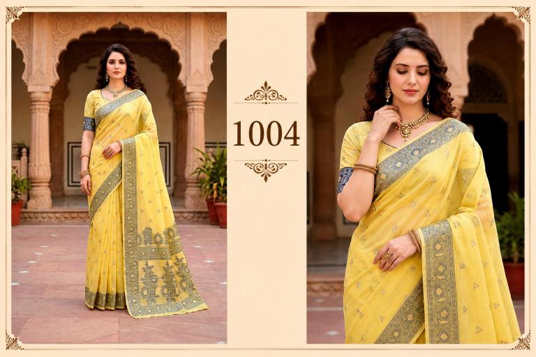 Bunawat - Urvi Cotton Sangam Prints Cotton Woven Work Traditional Saree