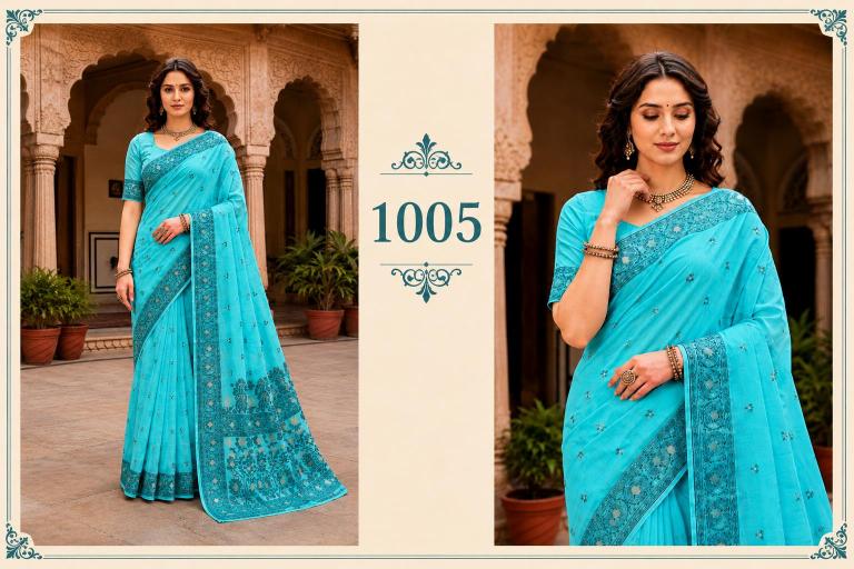 Bunawat - Urvi Cotton Sangam Prints Cotton Woven Work Traditional Saree