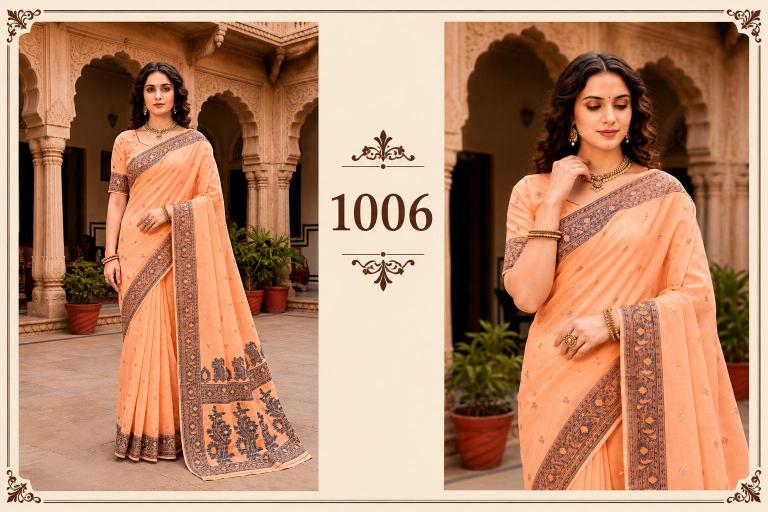 Bunawat - Urvi Cotton Sangam Prints Cotton Woven Work Traditional Saree