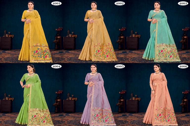 Bunawat - Varnika Cotton-2 Sangam Prints Cotton Woven Work Traditional Saree