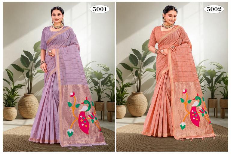 Bunawat - Varnika Cotton-3 Sangam Prints Cotton Woven Work Traditional Saree