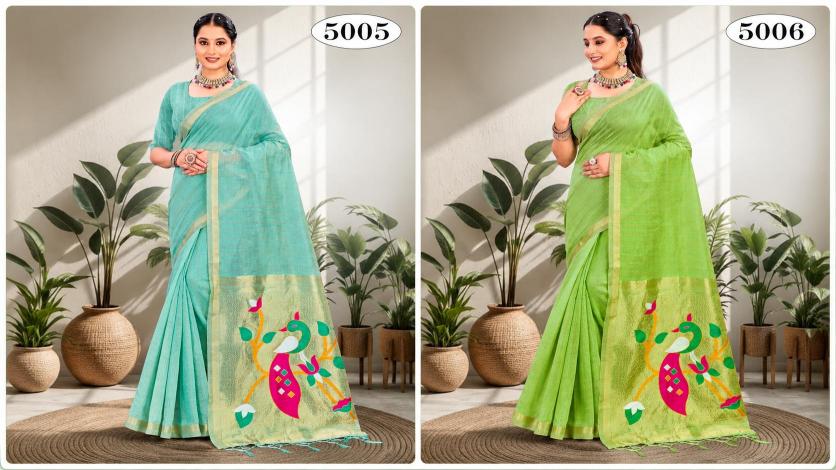 Bunawat - Varnika Cotton-3 Sangam Prints Cotton Woven Work Traditional Saree
