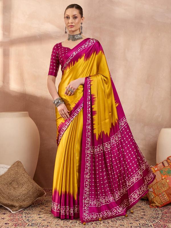 Dazira Brand Presents Luxe 28 Sarees Catalogue Fabric Satin