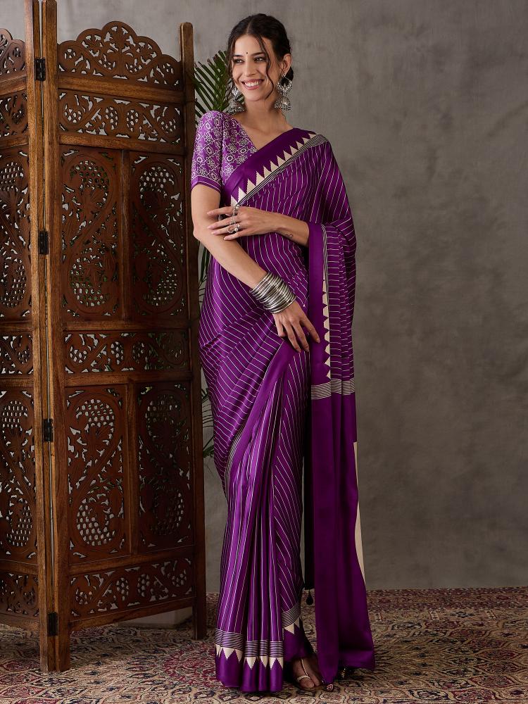 Dazira Brand Presents Luxe 6 Sarees Catalogue Fabric Satin