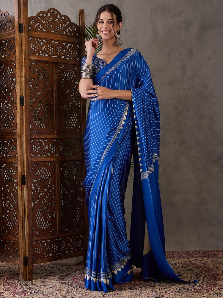 Dazira Brand Presents Luxe 6 Sarees Catalogue Fabric Satin
