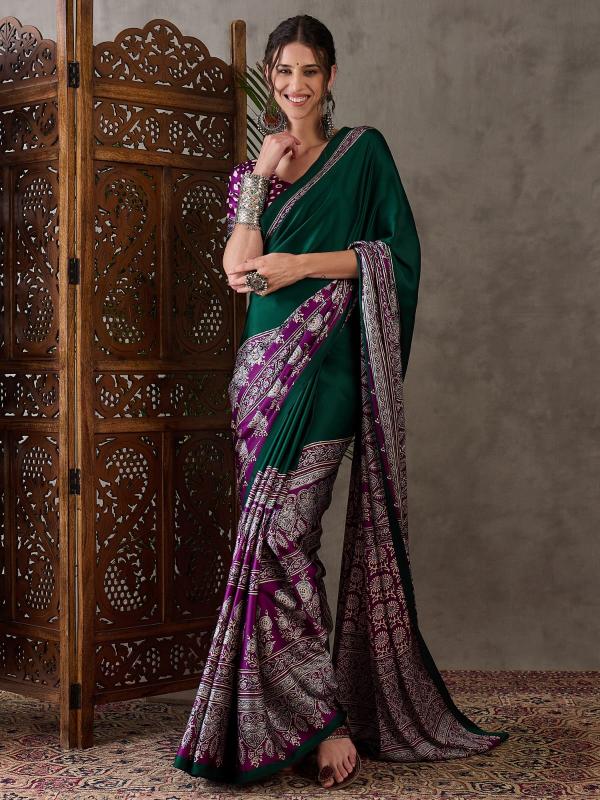 Dazira Brand Presents Luxe Sarees Catalogue Fabric Satin