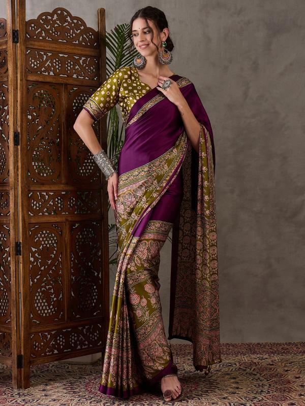 Dazira Brand Presents Luxe Sarees Catalogue Fabric Satin