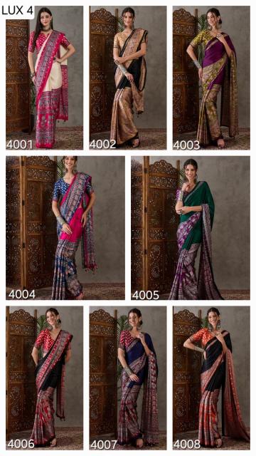 Dazira Brand Presents Luxe Sarees Catalogue Fabric Satin