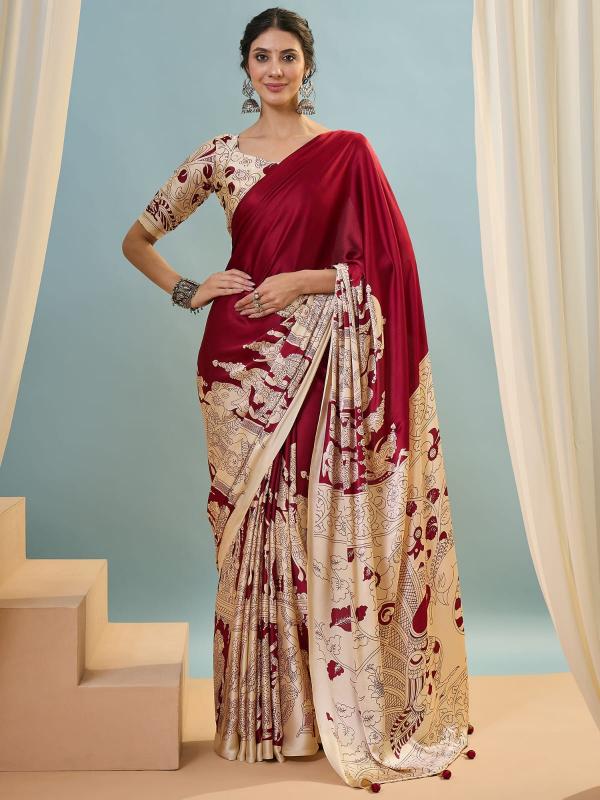 Dazira Brand presents Raga Vol 1 Sarees Catalogue Fabric Satin