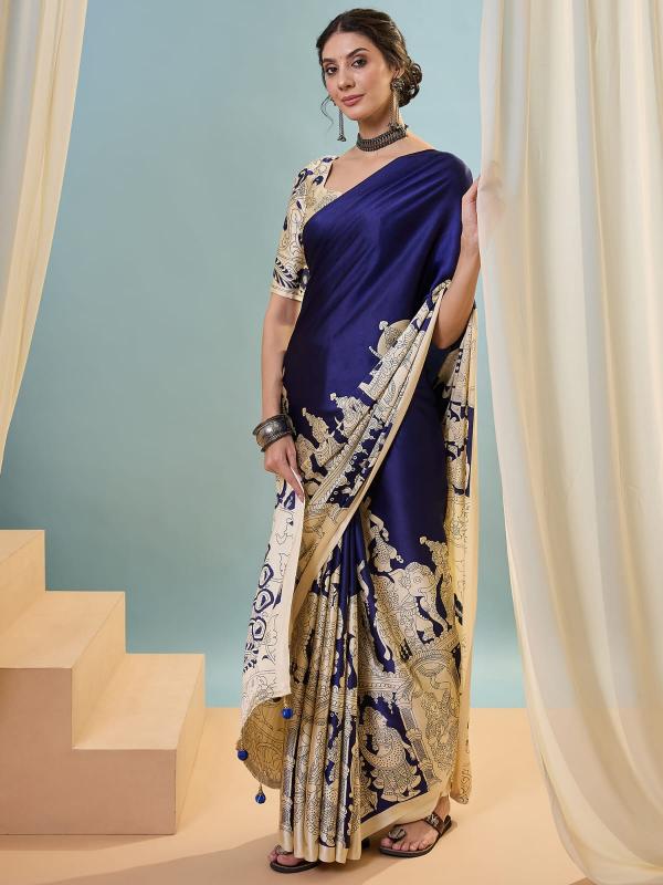 Dazira Brand presents Raga Vol 1 Sarees Catalogue Fabric Satin