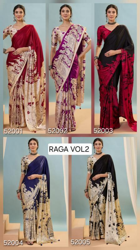 Dazira Brand presents Raga Vol 1 Sarees Catalogue Fabric Satin
