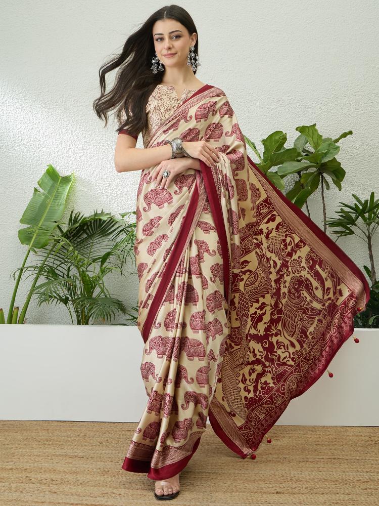 Dazira Brand presents RAGA VOL 3 Sarees Catalogue Fabric Satin