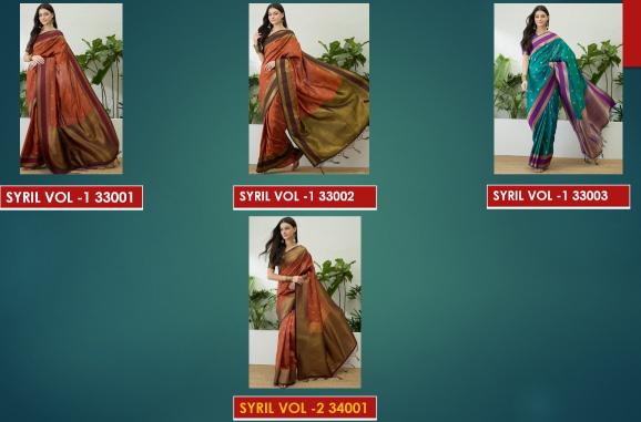 Dazira Brand presents SYRIL Sarees Catalogue Fabric SOFT SILK
