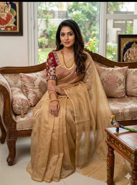 Dazira Fendy Sattin Dual Kolkata saree traders