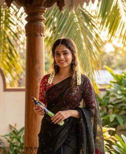 Dazira Fendy Sattin Dual Kolkata saree traders