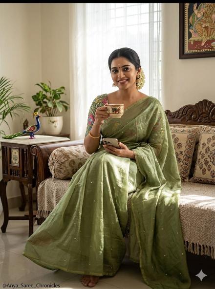 Dazira Fendy Sattin Dual Kolkata saree traders