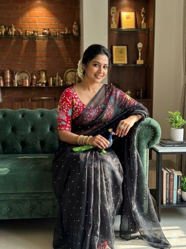 Dazira Fendy Sattin Dual Kolkata saree traders