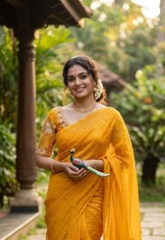Dazira Fendy Sattin Dual Kolkata saree traders