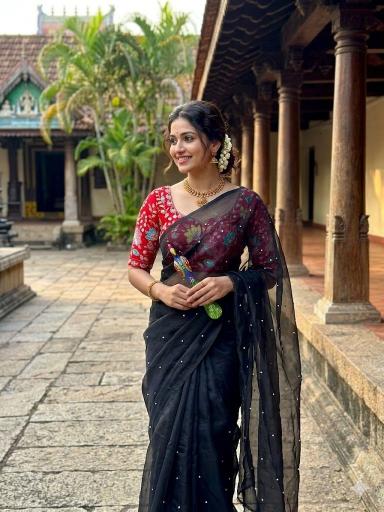 Dazira Fendy Sattin Dual Kolkata saree traders