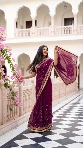 Dazira Georgette vol 10 catalog plain sarees wholesale online
