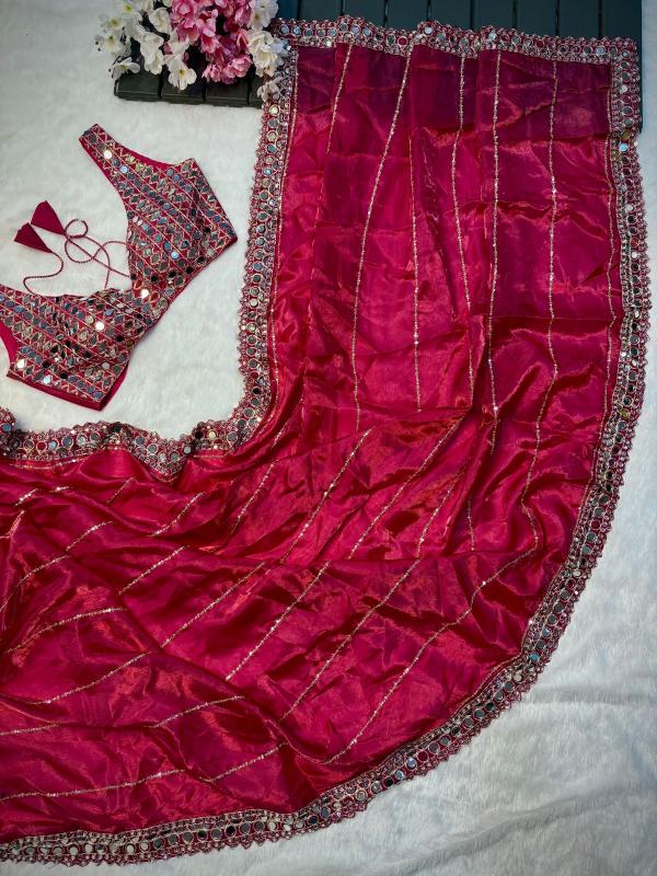 Dazira jimmy choo sattin Designer sarees wholesale in Pune