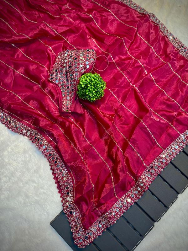 Dazira jimmy choo sattin Designer sarees wholesale in Pune
