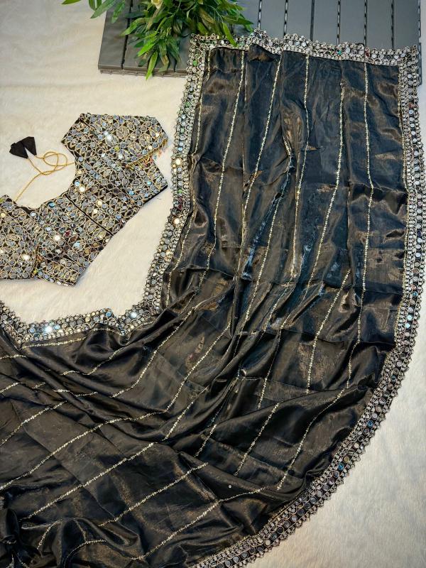 Dazira jimmy choo sattin Designer sarees wholesale in Pune