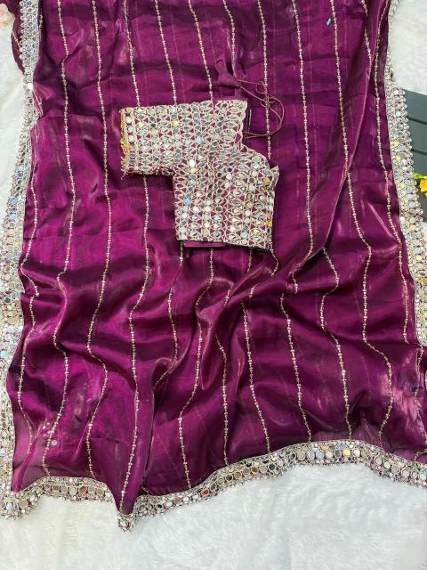 Dazira jimmy choo sattin Designer sarees wholesale in Pune