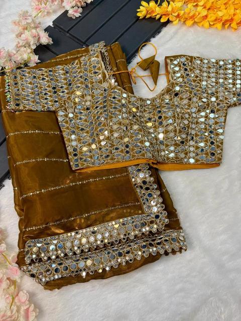 Dazira jimmy choo sattin Designer sarees wholesale in Pune