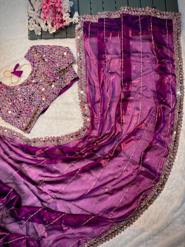 Dazira jimmy choo sattin Designer sarees wholesale in Pune