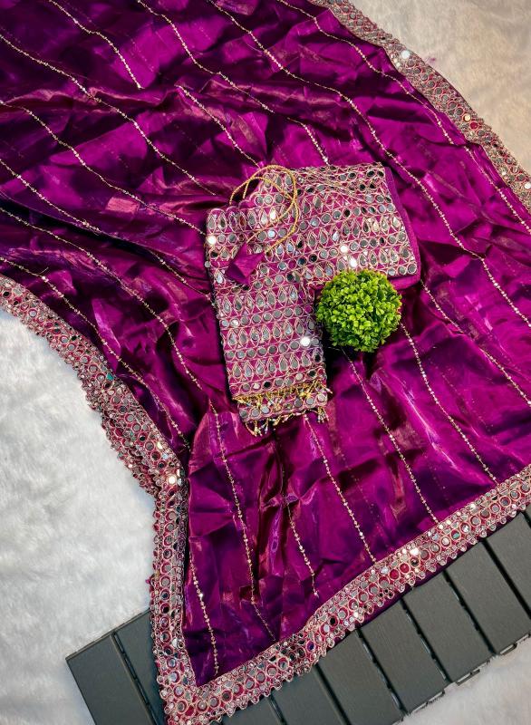 Dazira jimmy choo sattin Designer sarees wholesale in Pune