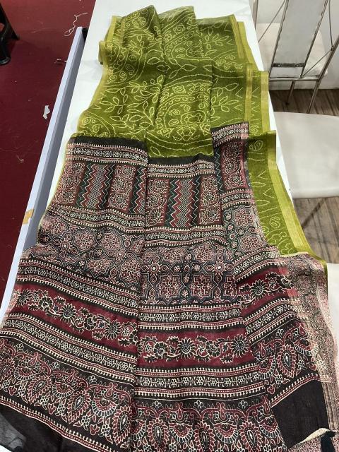 Dazira Linen Digital Print Designer saree wholesale in Kolkata