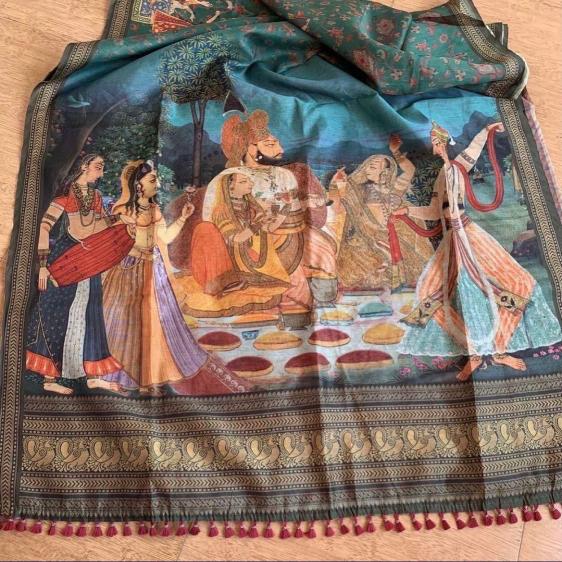 Dazira Linen Digital Print Wholesale saree suppliers in Chandni Chowk