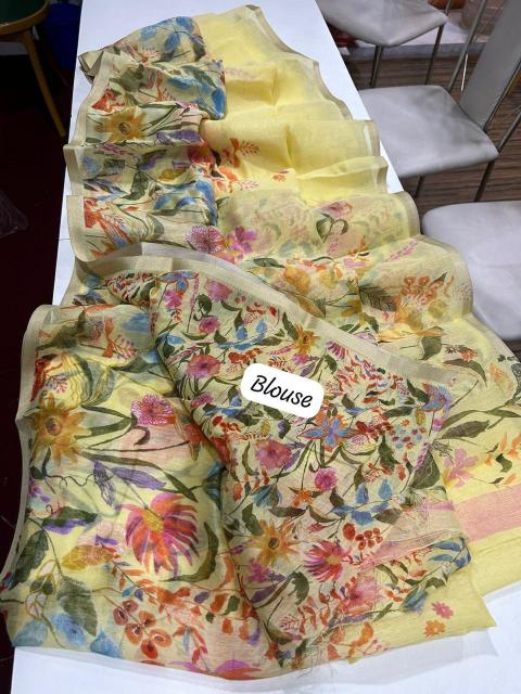 Dazira LINEN DIGITAL PRINTED Bulk saree suppliers in Kolkata