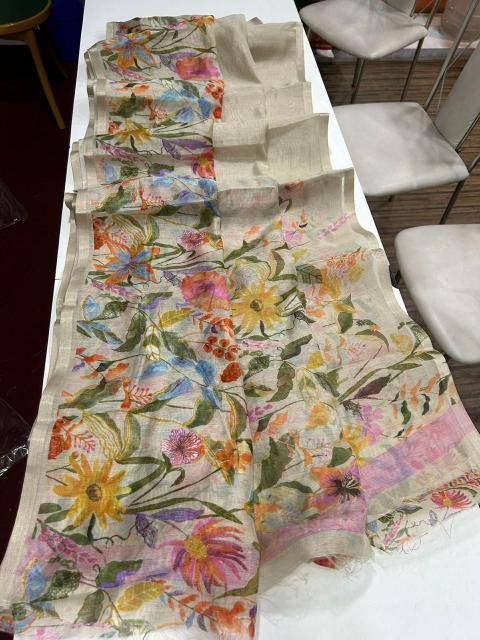 Dazira LINEN DIGITAL PRINTED Bulk saree suppliers in Kolkata