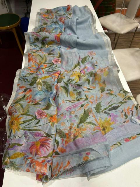 Dazira LINEN DIGITAL PRINTED Bulk saree suppliers in Kolkata