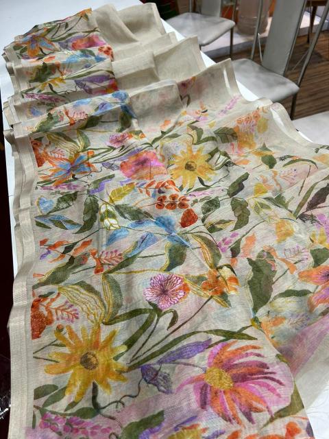 Dazira LINEN DIGITAL PRINTED Bulk saree suppliers in Kolkata
