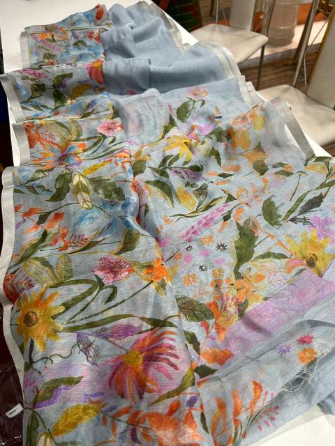 Dazira LINEN DIGITAL PRINTED Bulk saree suppliers in Kolkata