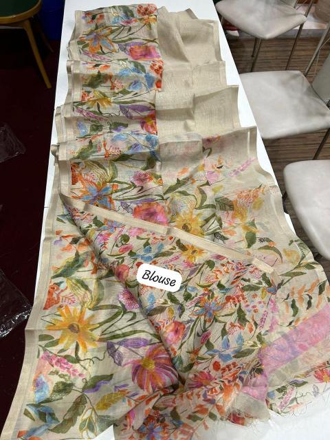 Dazira LINEN DIGITAL PRINTED Bulk saree suppliers in Kolkata